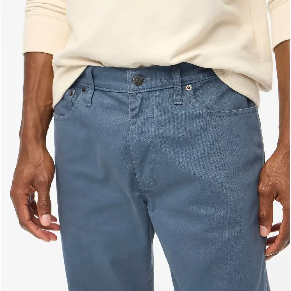 J.Crew Straight Fit Garment Dyed Five Pocket Pant Opal Blue Mens W 32 L 32 NWT